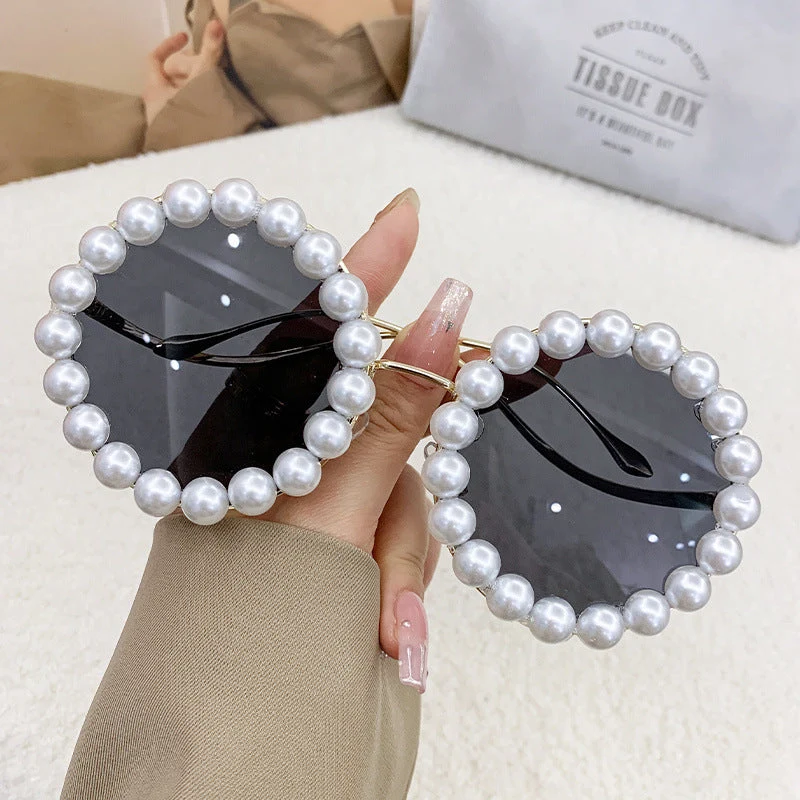 Damer elegant oversized solbriller med stilfull transparent ramme Luvikno