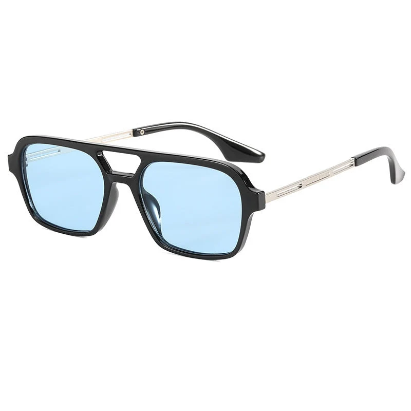 Dame designer solbriller med elegant transparent ramme og gule glass Luvikno