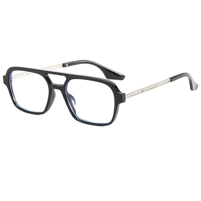 Dame designer solbriller med elegant transparent ramme og gule glass Luvikno