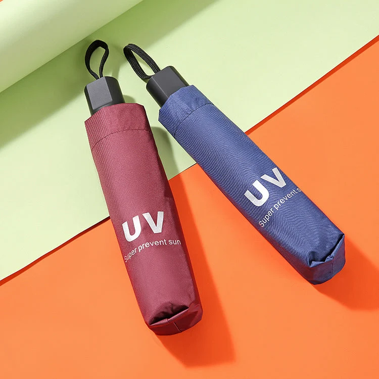 Dame UV-beskyttelse kompakt paraply med automatisk åpne mekanisme Luvikno