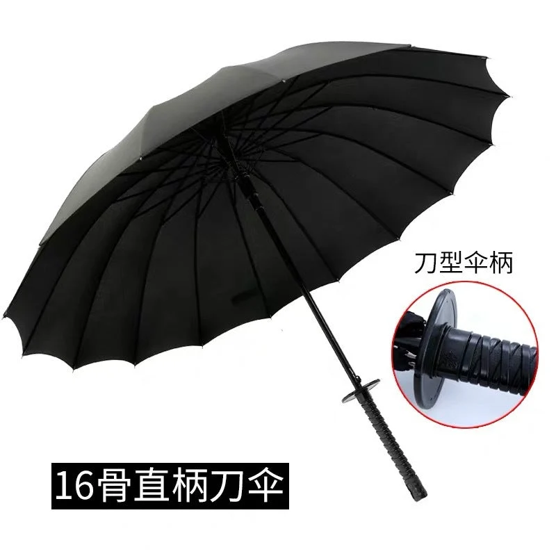 Dame Samurai-design foldeparaply med ergonomisk håndtak Luvikno