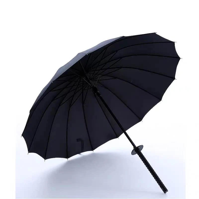 Dame Samurai-design foldeparaply med ergonomisk håndtak Luvikno