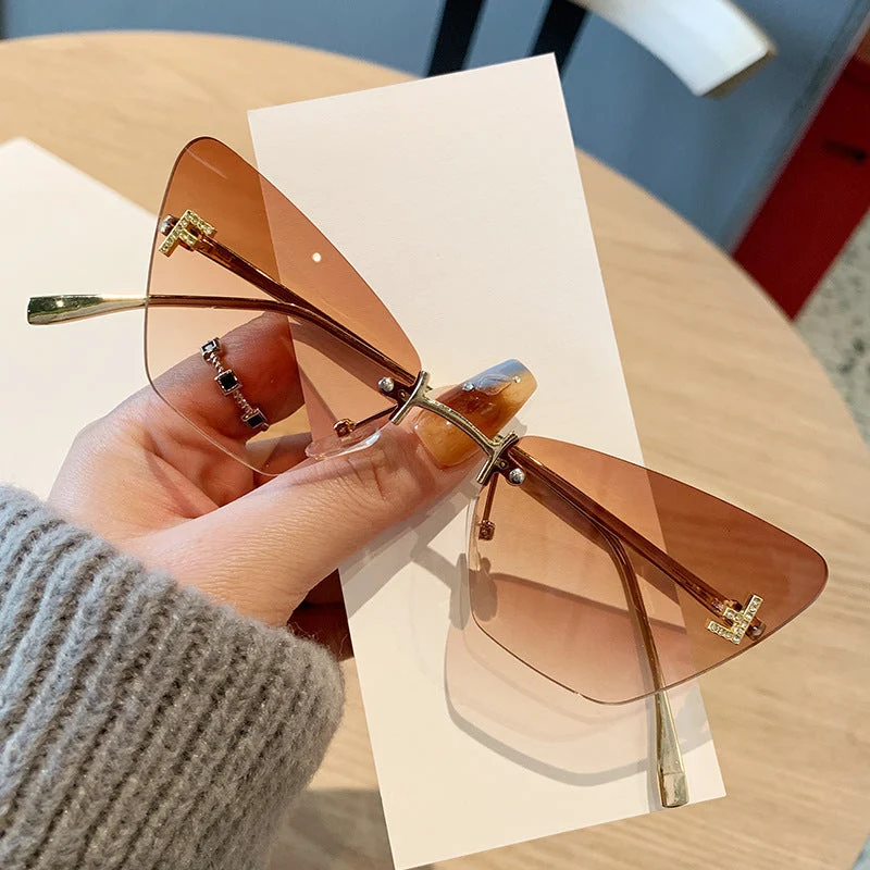 Damer Cat-Eye solbriller i moderne design med innovativ ramme Luvikno