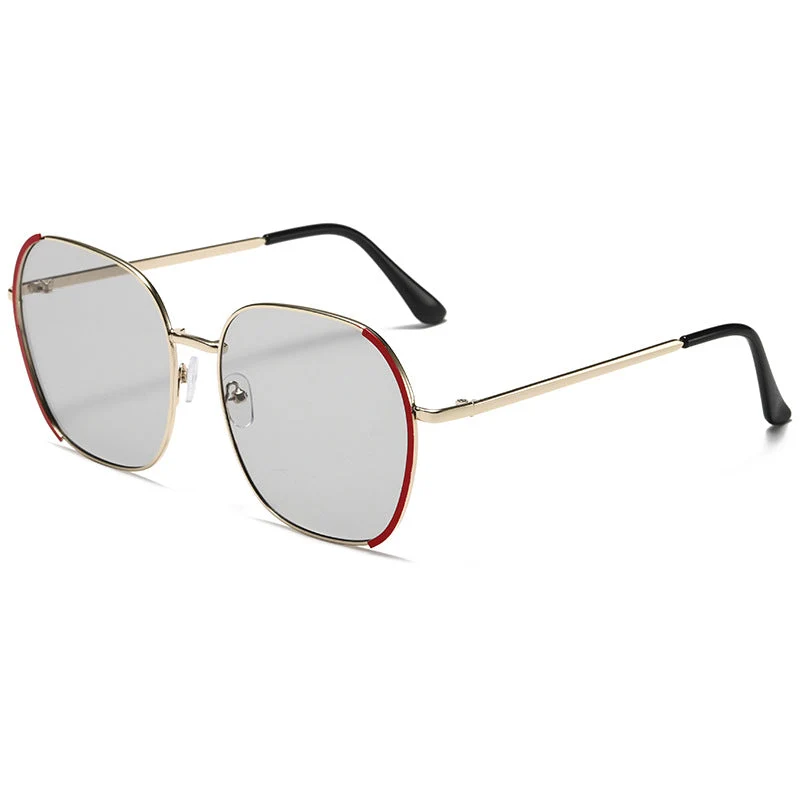Kvinners oversized solbriller med beskyttende UV-beskyttelse og elegant metallramme Luvikno