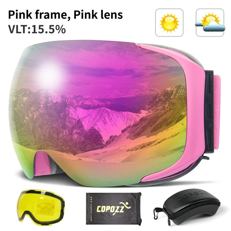 Magnetisk UV-beskyttelse anti-dugg ski goggles | Luvikno