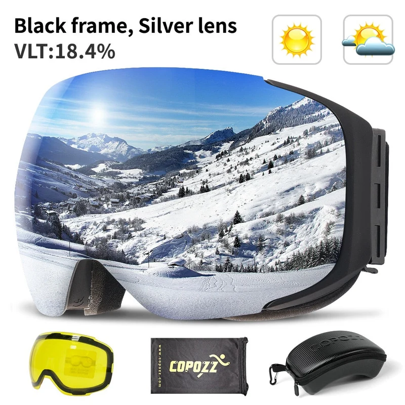 Magnetisk UV-beskyttelse anti-dugg ski goggles | Luvikno