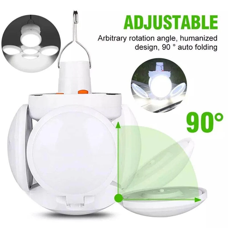 Vanntett oppladbar solcelle campinglampe | Luvikno
