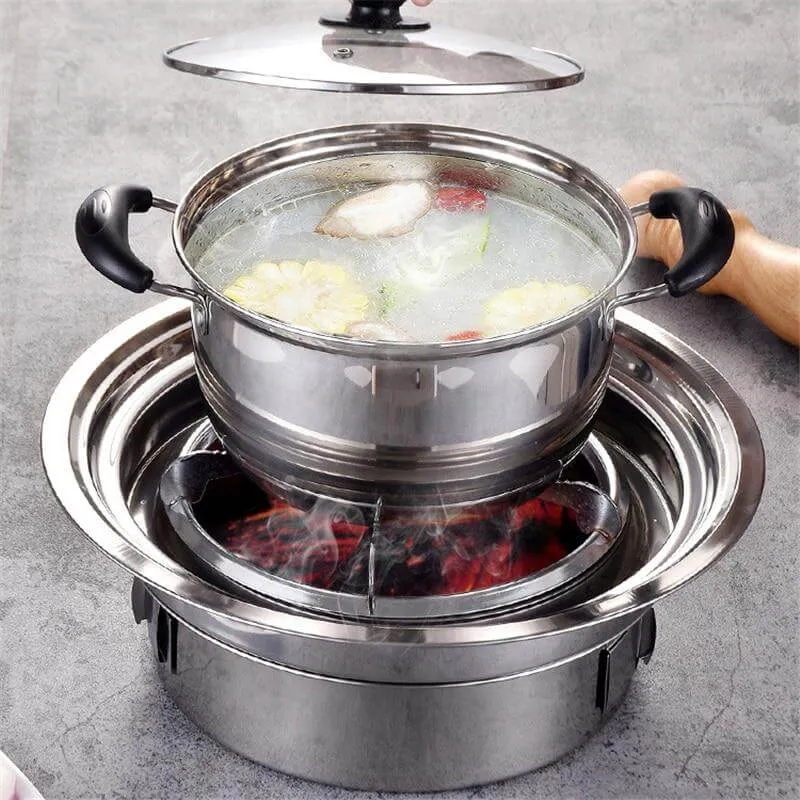 Bærbar koreansk stil rustfritt stål kull campinggrill | Luvikno