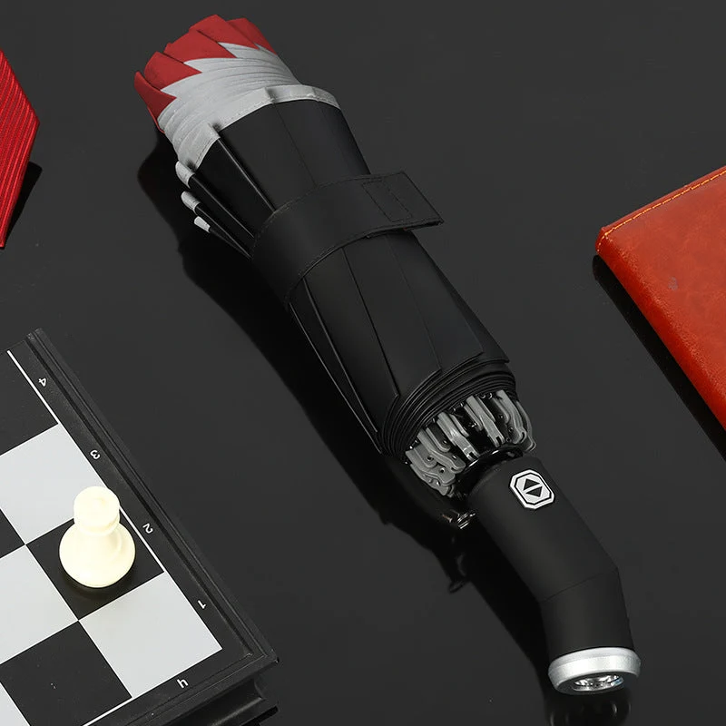 Damer kompakt og innovativ dobbel-trigger-regnparaply Luvikno