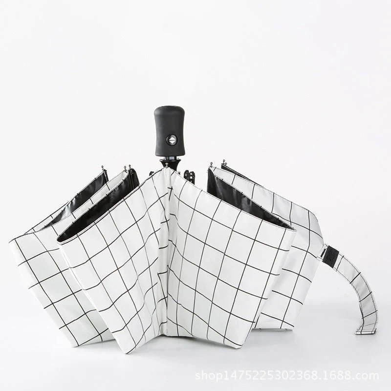 Dame faltparaply med elegant fjær-design Luvikno