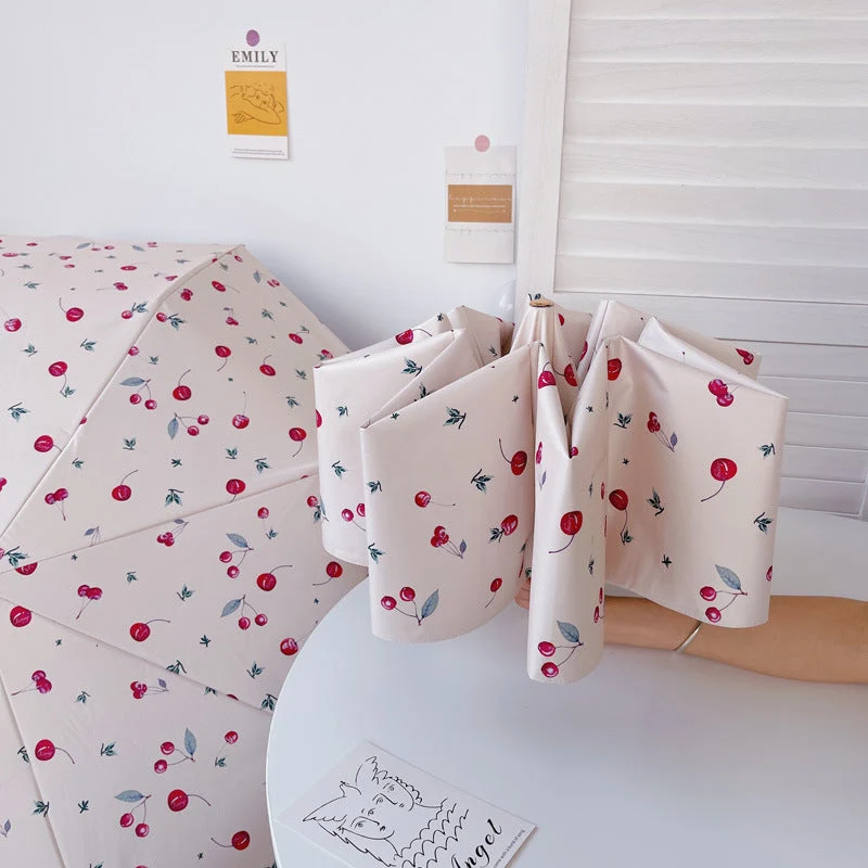 Dame sammenleggbart paraply med elegant hjerte-design Luvikno