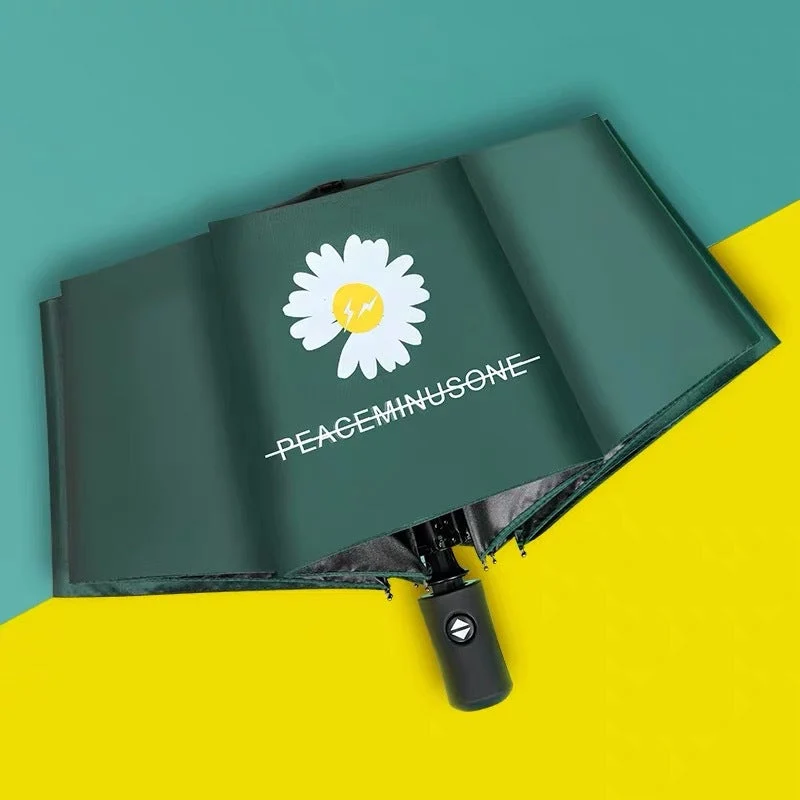 Damer Sammenleggbar Paraply med blomsterdesign Luvikno