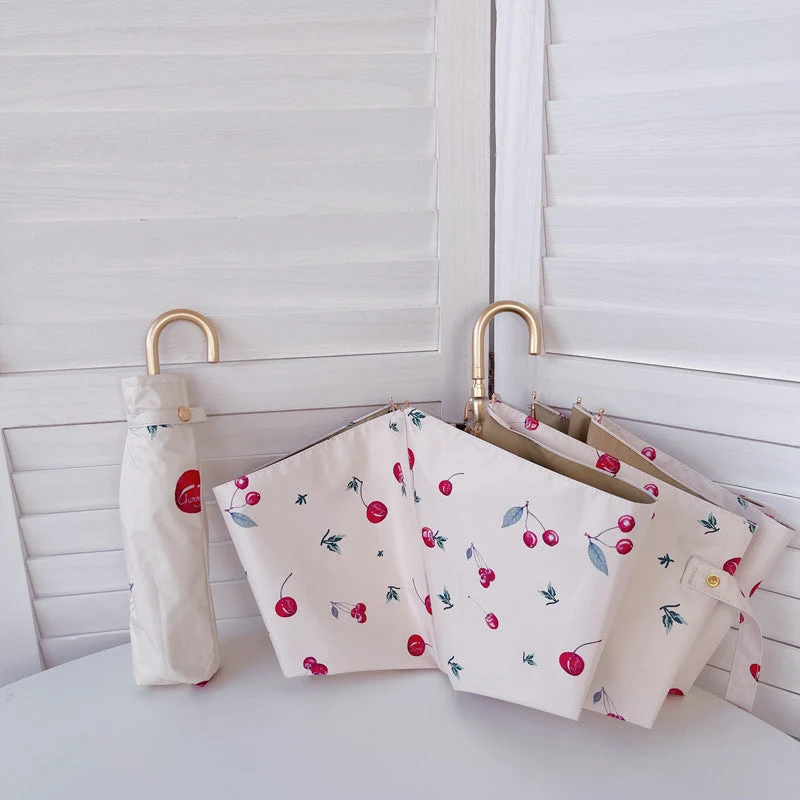 Dame elegant og kreativ sammenleggbar paraply med hjerte-design Luvikno