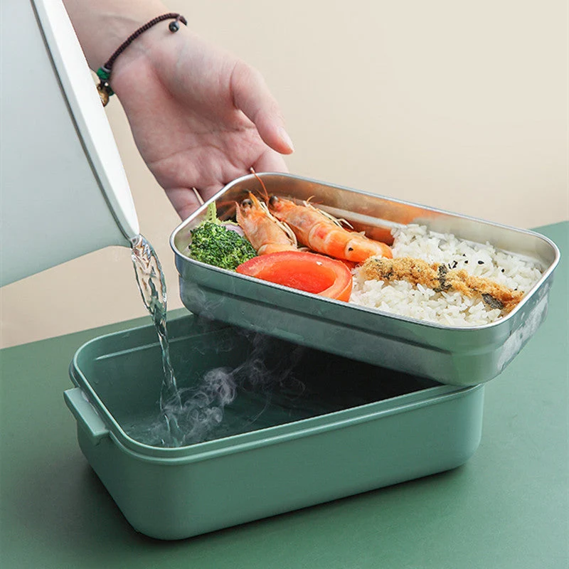 Dobbeltlagd lekkasjesikker suppeskål lunsjboks | Luvikno