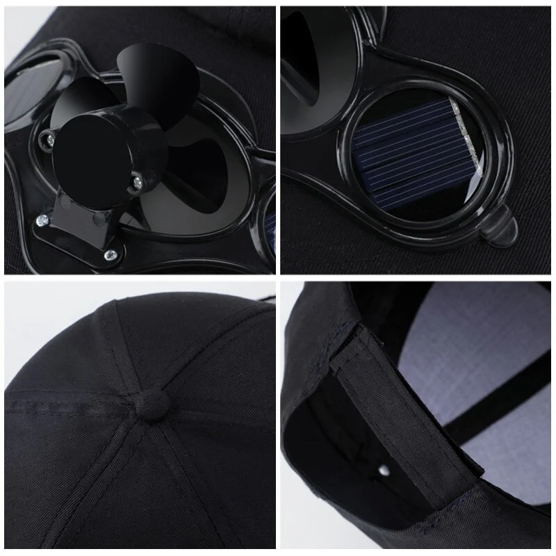 Solar Fan Sommer Utendørs Baseball Caps | Luvikno