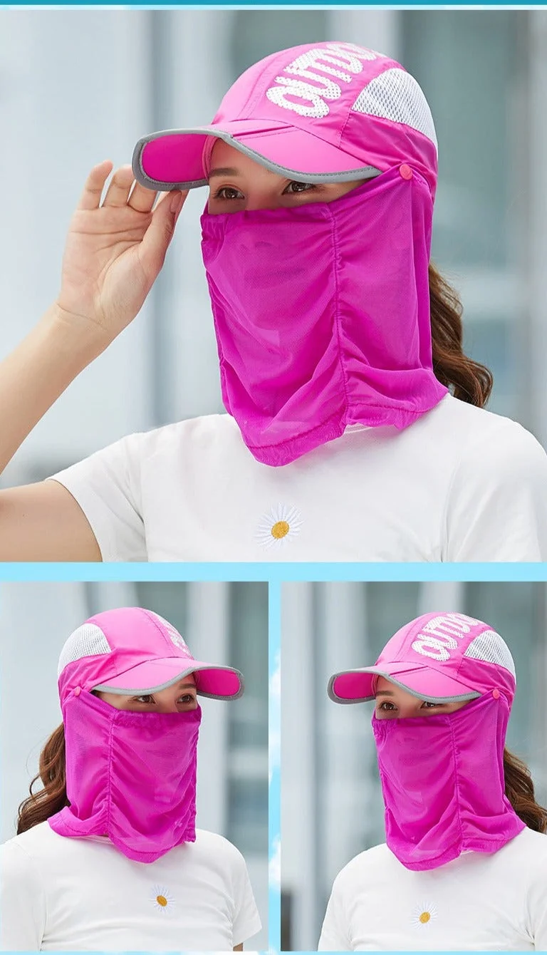 Anti-Ultrafiolett Utendørs Pustende Sommermaske Hatt | Luvikno
