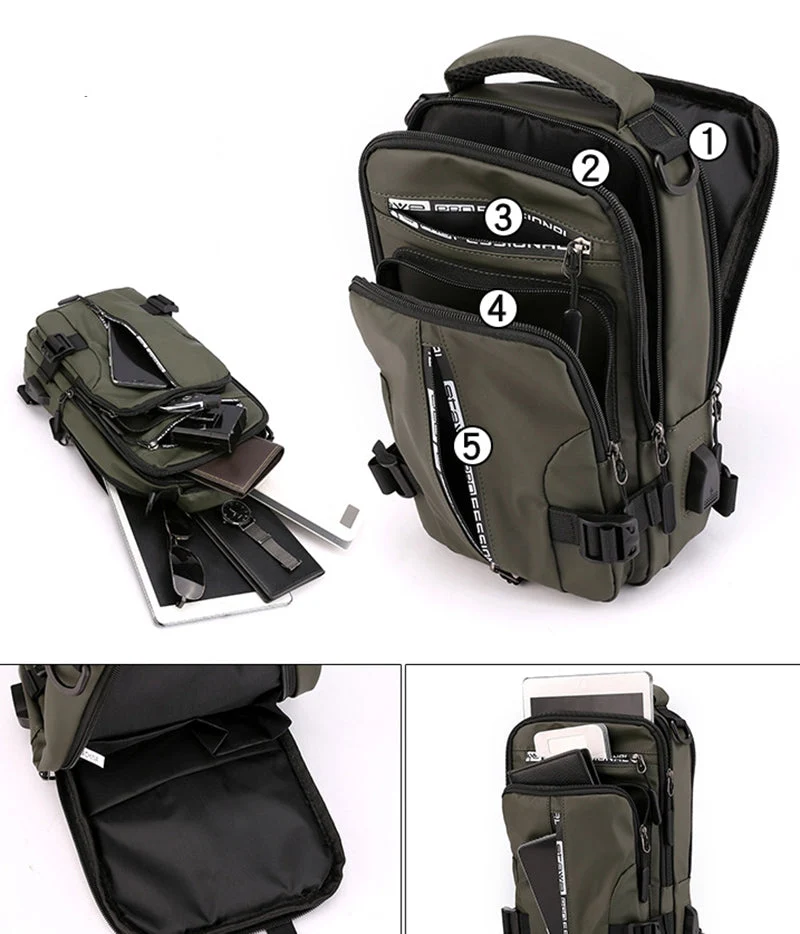Elegant USB-lading Mini Crossbody Bag | Luvikno