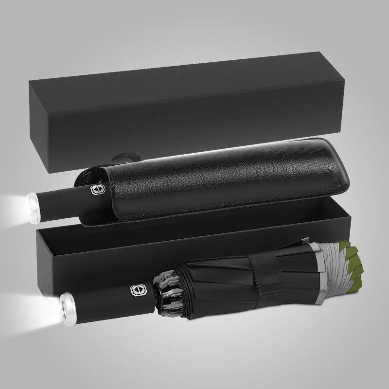 Dame elegant paraply med LED-lys Luvikno