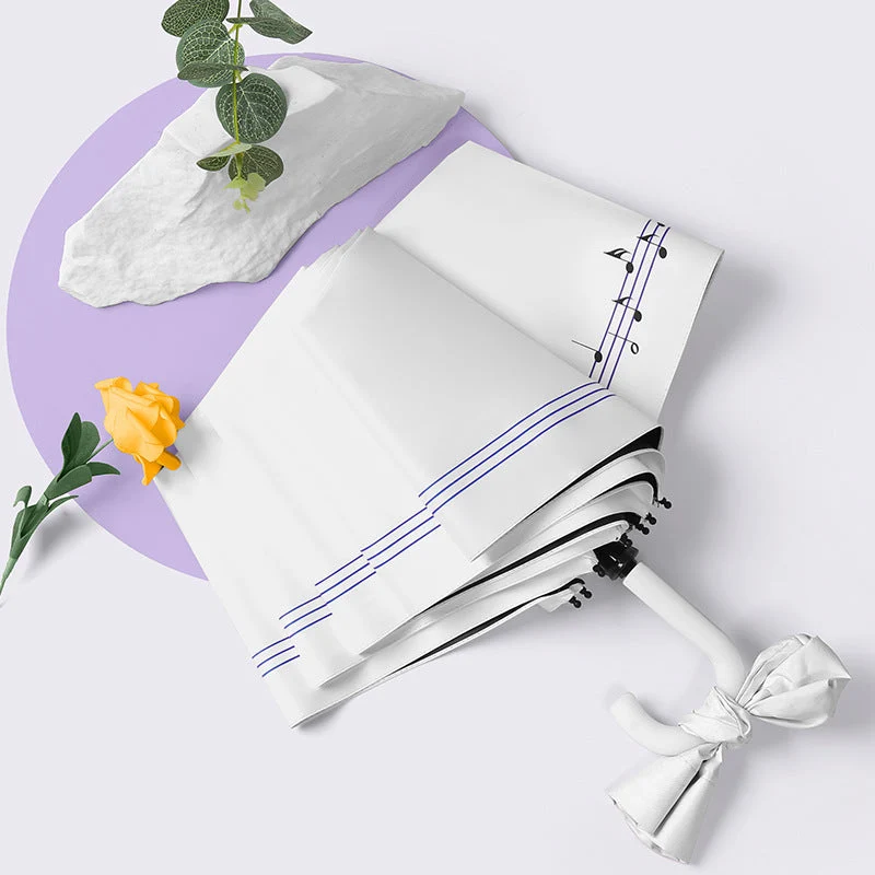 Dame elegant sammenleggbar paraply med hjerteformet design Luvikno