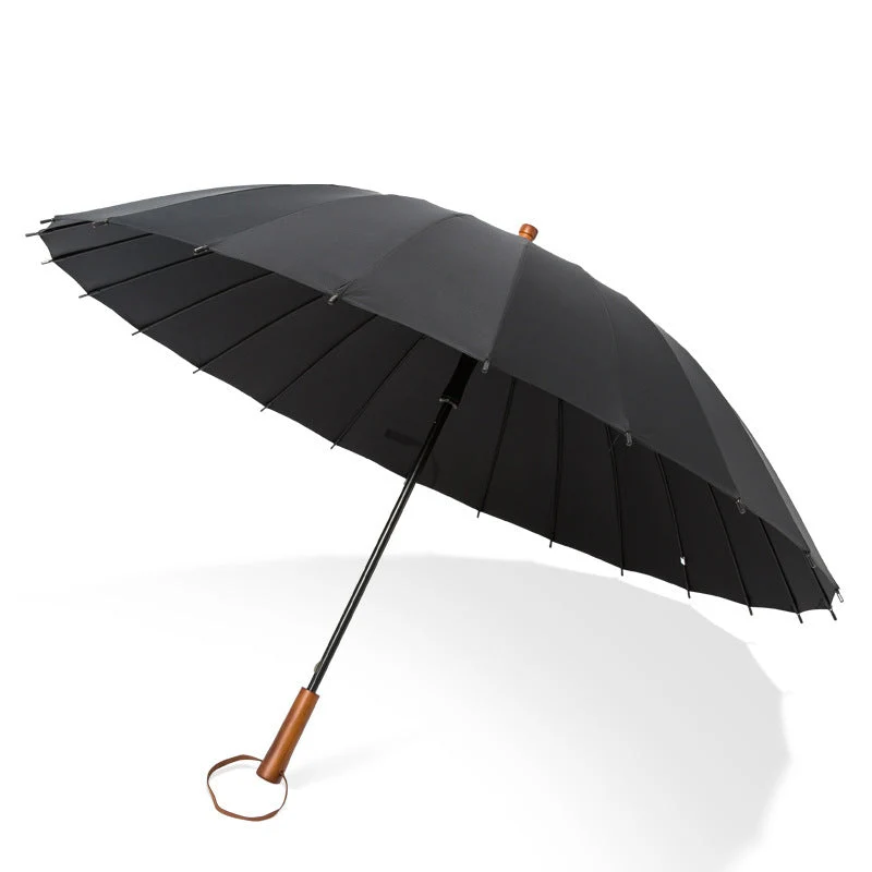 Damer elegant automatisk paraply med ergonomisk design og stort skjermtak Luvikno