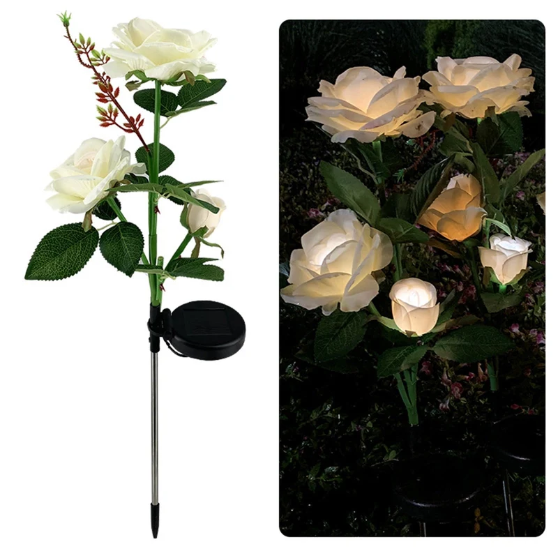 LED Solcelle Rose Dekorativ Lys | Luvikno