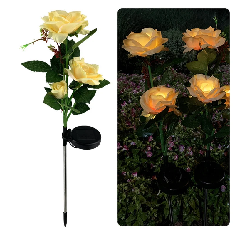 LED Solcelle Rose Dekorativ Lys | Luvikno