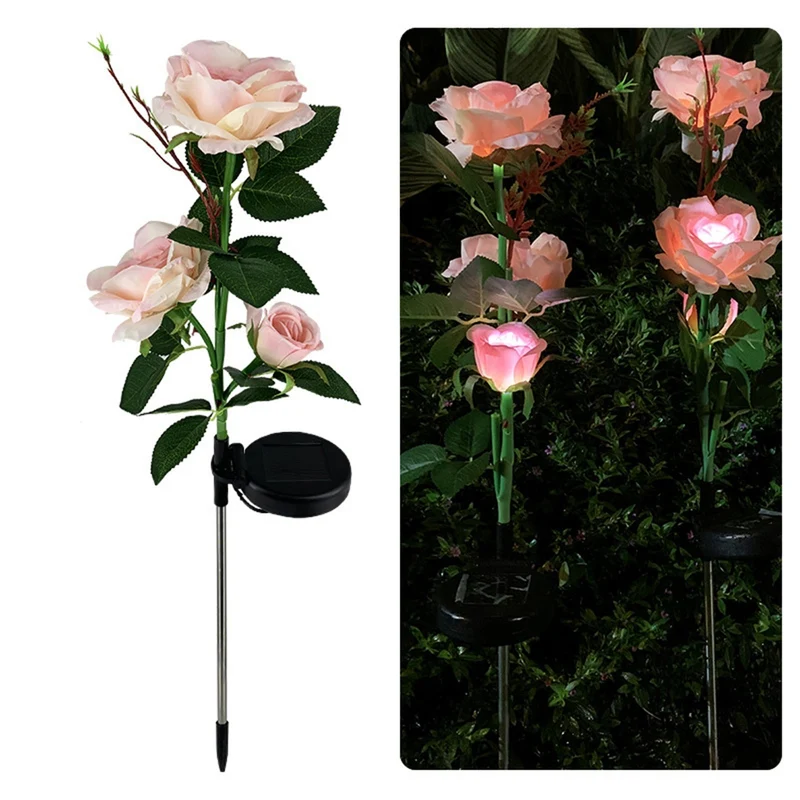 LED Solcelle Rose Dekorativ Lys | Luvikno