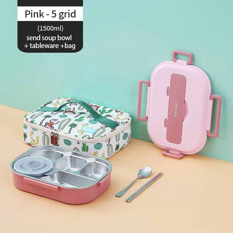 Rustfritt Stål Multi Rom Kids Matboks | Luvikno