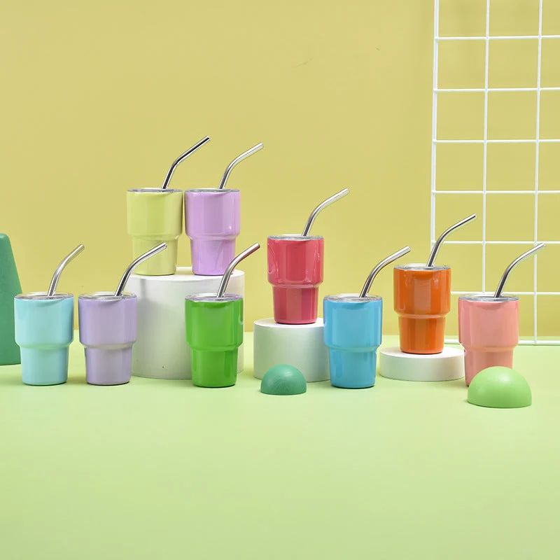 Unisex Isolert Drikkebecher med Rustfritt Stål Straw Luvikno