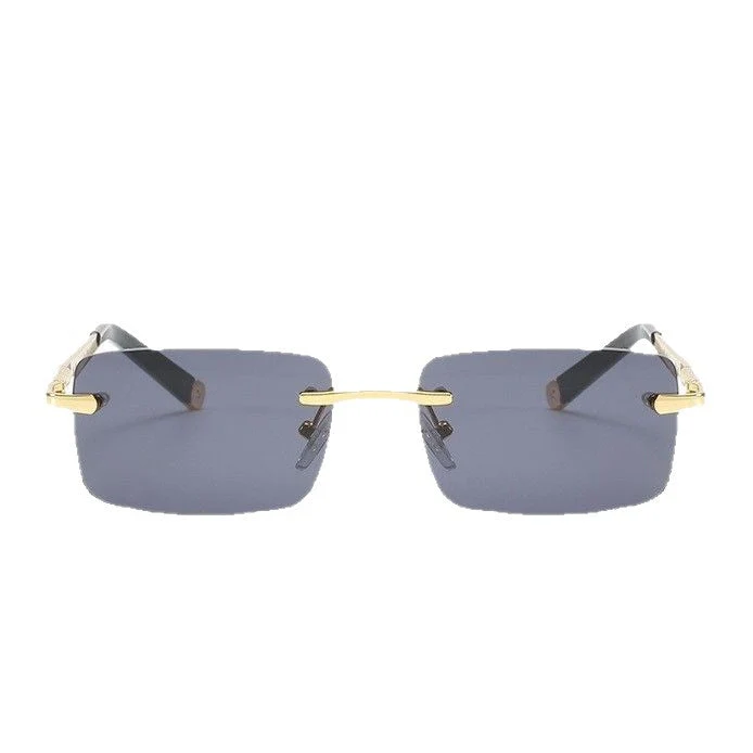 Damer stilige solbriller med elegant metallramme og polarisert glass Luvikno