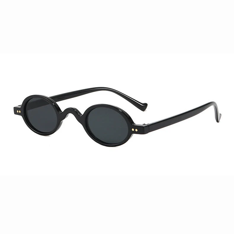 Dame rund solbrille i retrostil Luvikno
