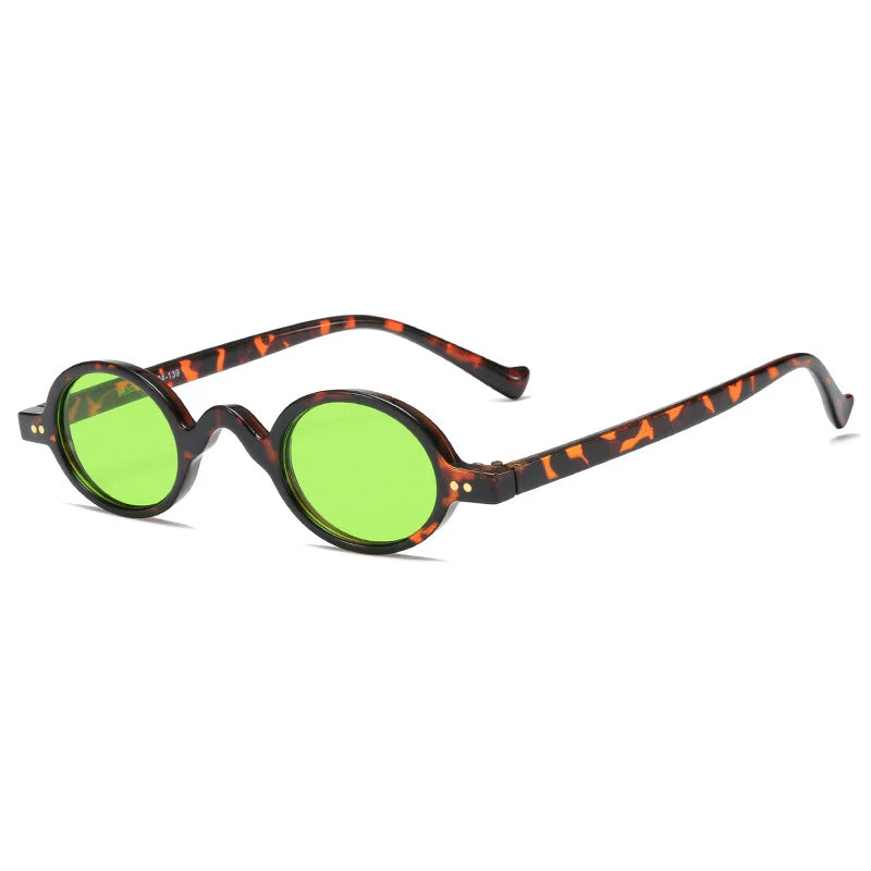 Dame rund solbrille i retrostil Luvikno