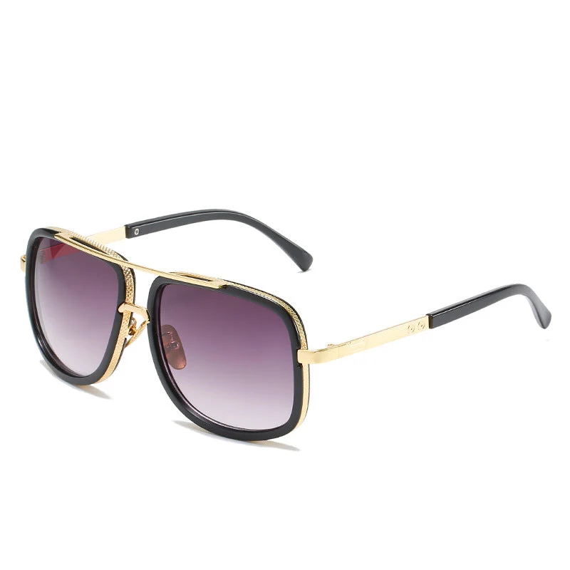 Dame kvadratisk solbrille med luksuriøse detaljer Luvikno