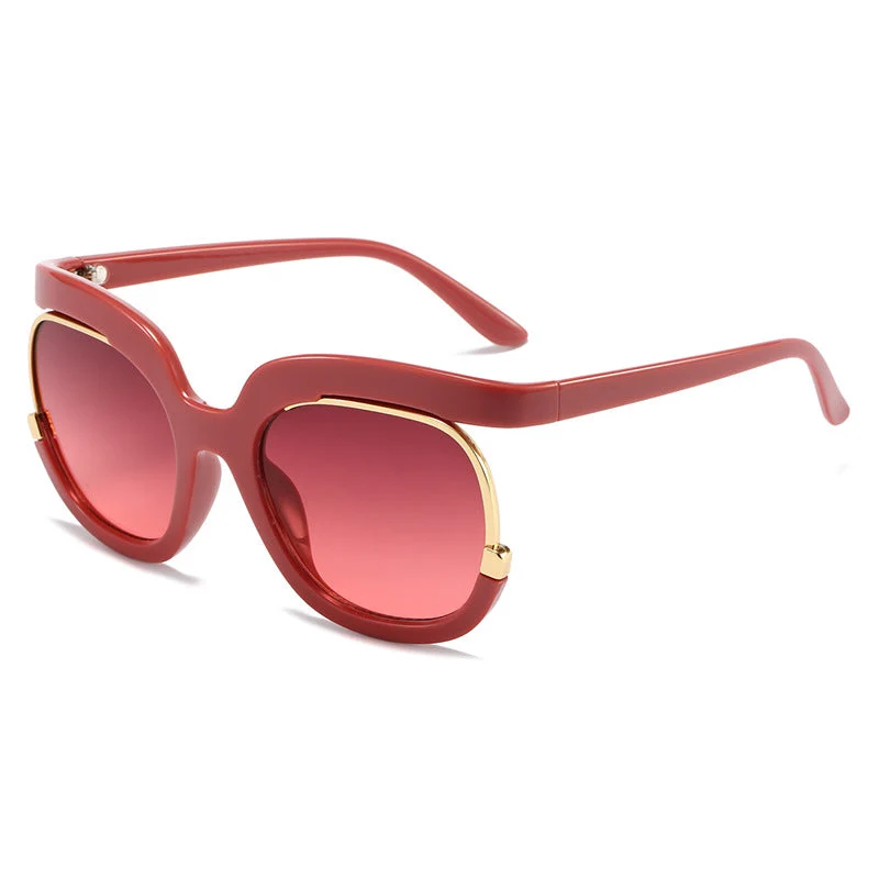 Dame Overdimensjonert Solbrille med elegant Skildpadde-design Luvikno