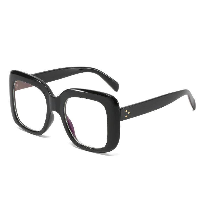 Dame oversized kvadratisk solbrille med høy kvalitet plast ramme Luvikno