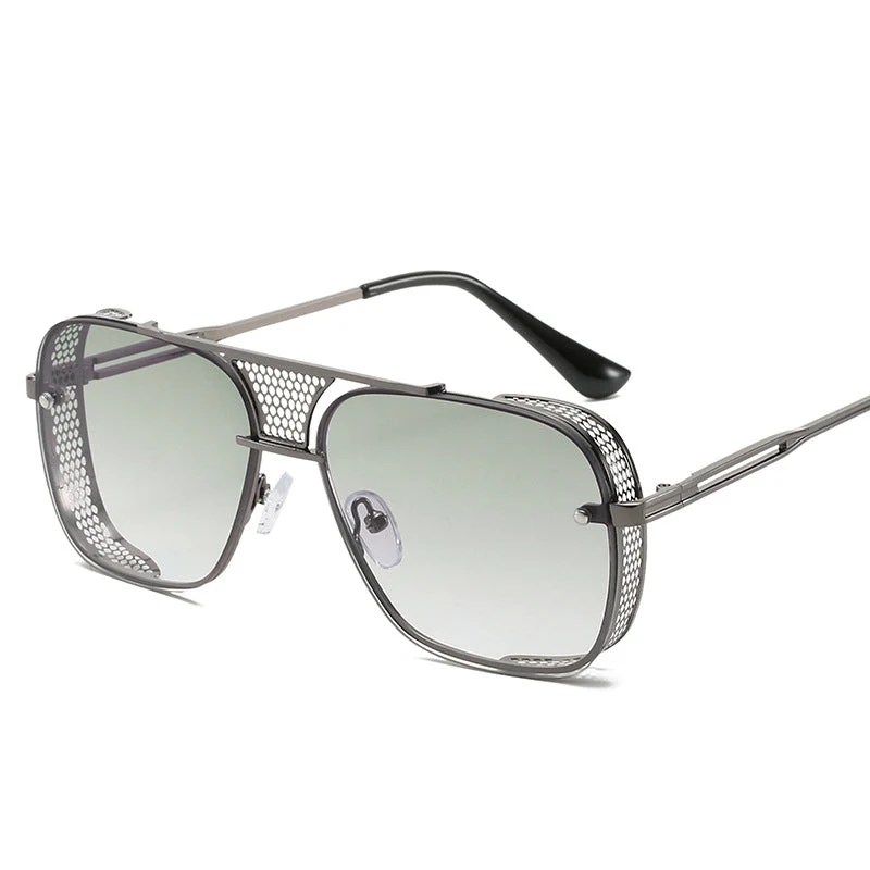 Dame moteriktig sport-solbrille med nettinnramming Luvikno