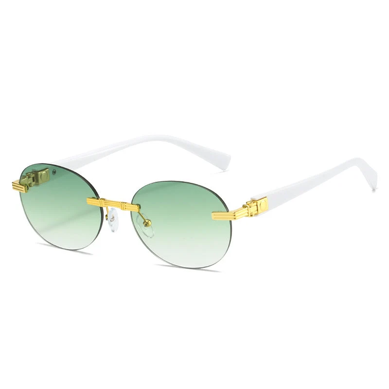 Dame motefull solbrille med gjennomsiktig ramme og fleksibel nesestøtte Luvikno