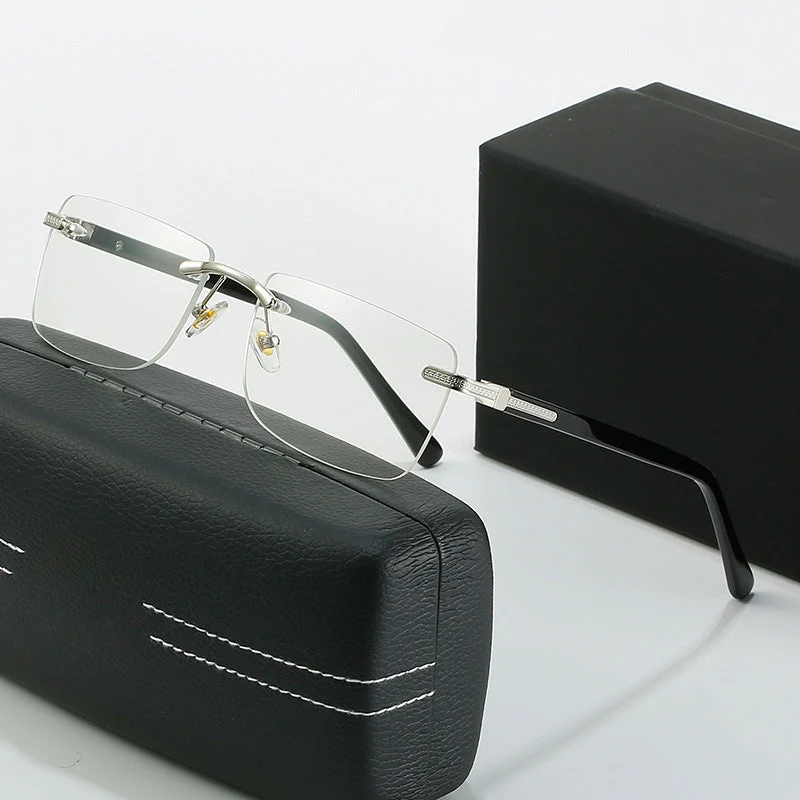 Dame moteriktig solbrille med stilren, firkantet ramme og elegante metallkanter Luvikno