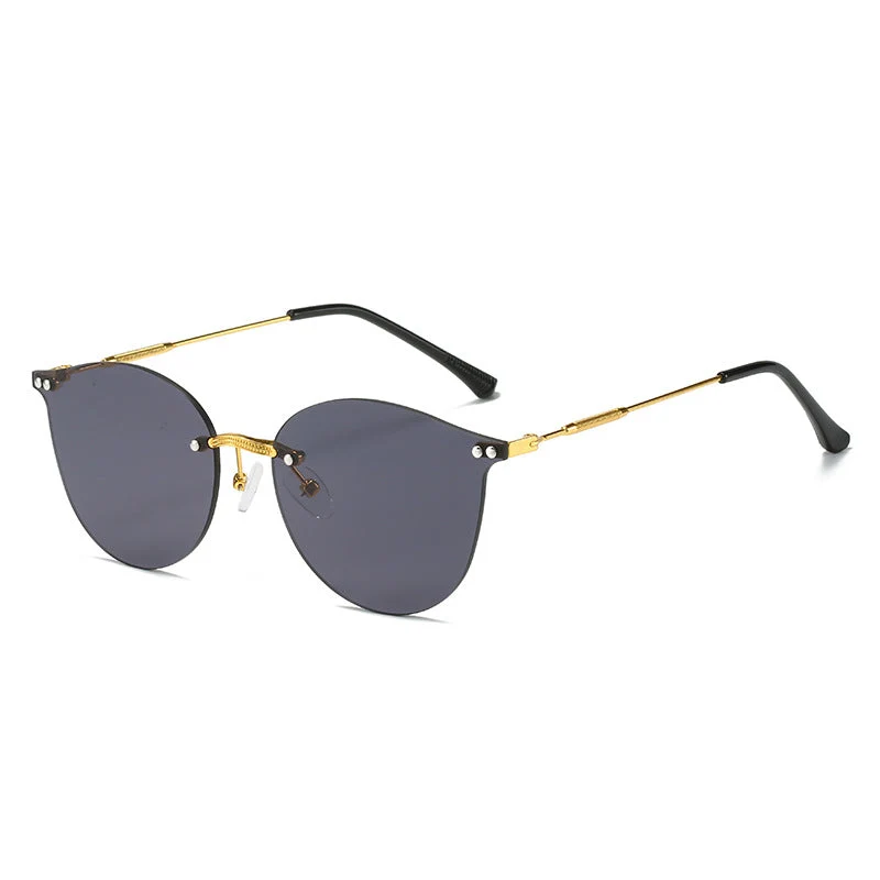 Dame moteriktig solbrille med innovativ metallramme og fleksibel nesestøtte Luvikno