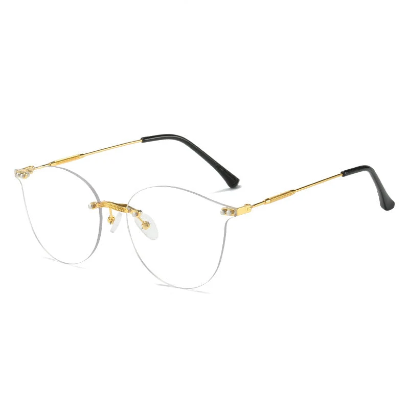 Dame moteriktig solbrille med innovativ metallramme og fleksibel nesestøtte Luvikno
