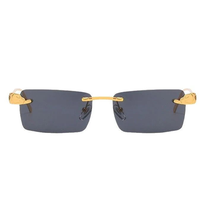 Dame moteriktig solbrille med elegant metallramme og innovative linser Luvikno
