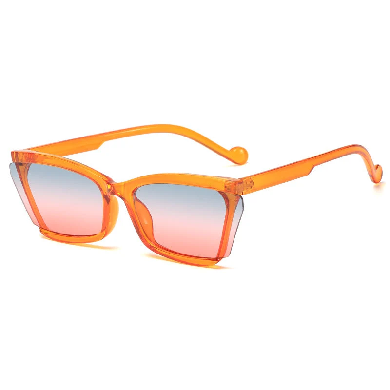 Dame moteriktig solbrille med unikt rektangulært design og UV-beskyttelse Luvikno