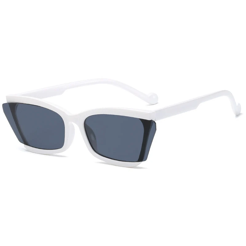 Dame moteriktig solbrille med unikt rektangulært design og UV-beskyttelse Luvikno