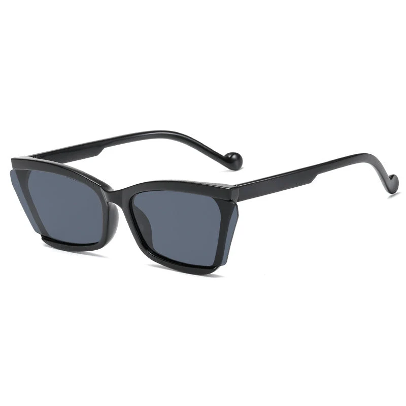 Dame moteriktig solbrille med unikt rektangulært design og UV-beskyttelse Luvikno