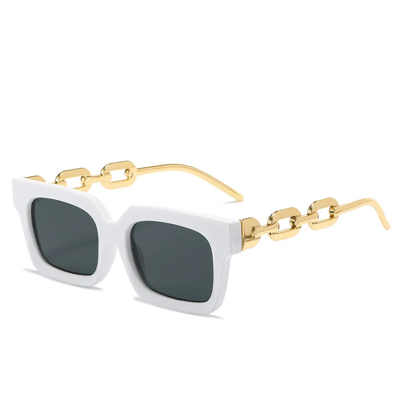 Dame moteriss solbrille med unikt kjedeelement Luvikno