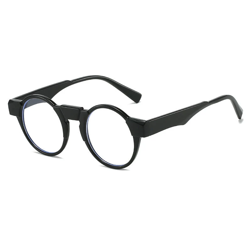 Dame moteriktig lesebrille med innovativt rundt rammedesign Luvikno