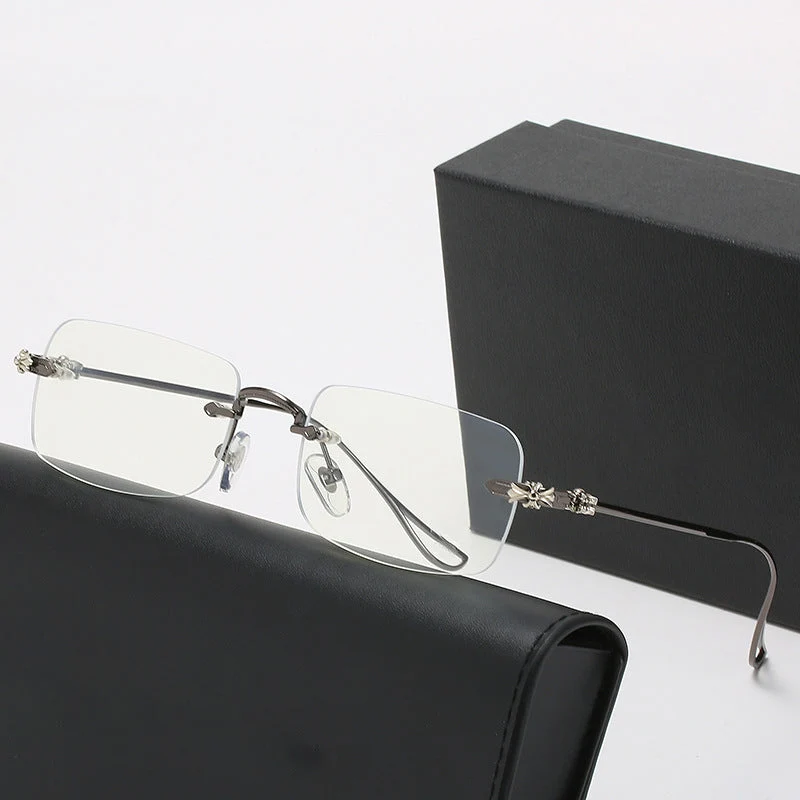Damer moteriktig lesebrille med elegant kvadratisk ramme og dekorerte stenger Luvikno