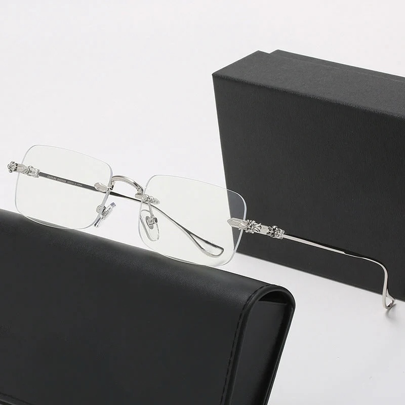 Damer moteriktig lesebrille med elegant kvadratisk ramme og dekorerte stenger Luvikno