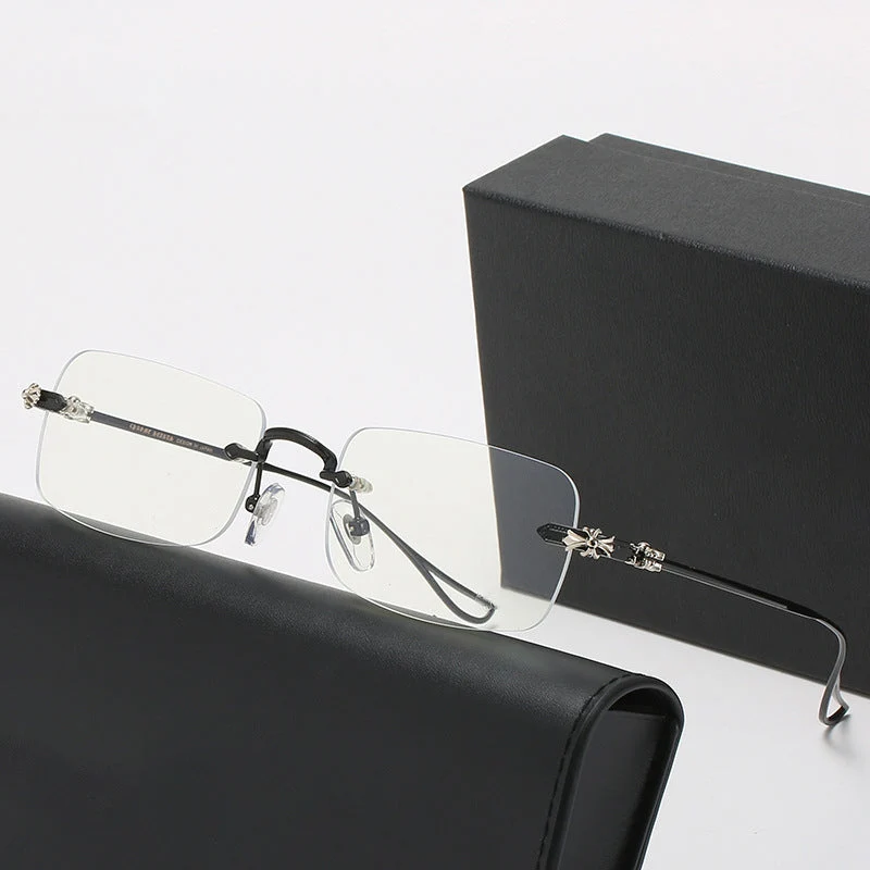 Damer moteriktig lesebrille med elegant kvadratisk ramme og dekorerte stenger Luvikno