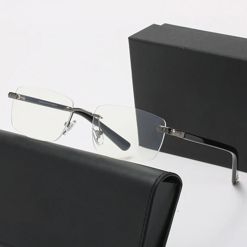 Damer stilige halvmontasje briller med komfortable nesepuder og elegant design Luvikno